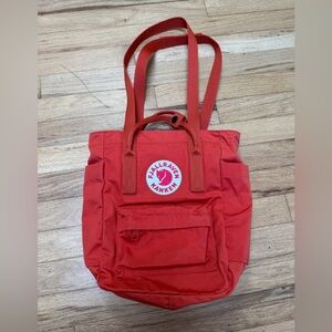 Fjallraven Kanken Mini Totepak Red Orange EUC